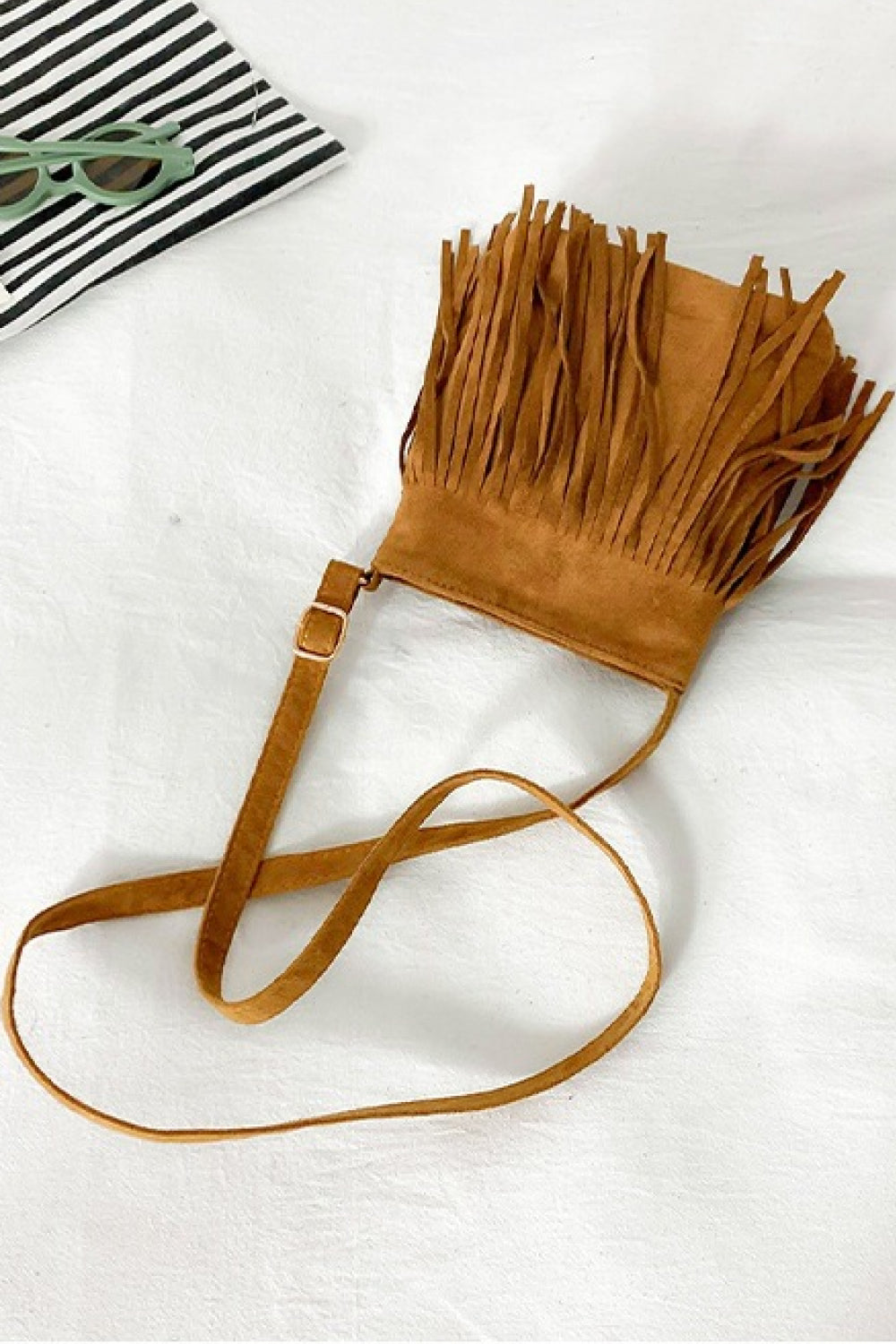 Adored PU Leather Crossbody Bag with Fringe - All In The Bag