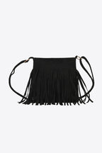 Adored PU Leather Crossbody Bag with Fringe - All In The Bag