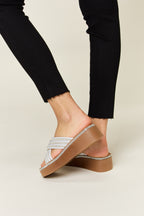 Forever Link Rhinestone Platform Wedge Sandals - All In The Bag