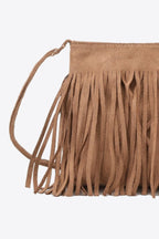 Adored PU Leather Crossbody Bag with Fringe - All In The Bag