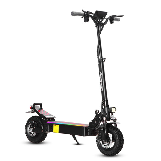 Arwibon Q30 Adult Electric Scooter 2500W Motor Top Speed 30MPH, 48V16AH, 11 Inch Off-Road Tires Sport Commuter Folding EScooter