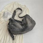 Adjustable Strap Denim Tote Bag - All In The Bag