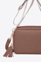 PU Leather Tassel Crossbody Bag - All In The Bag