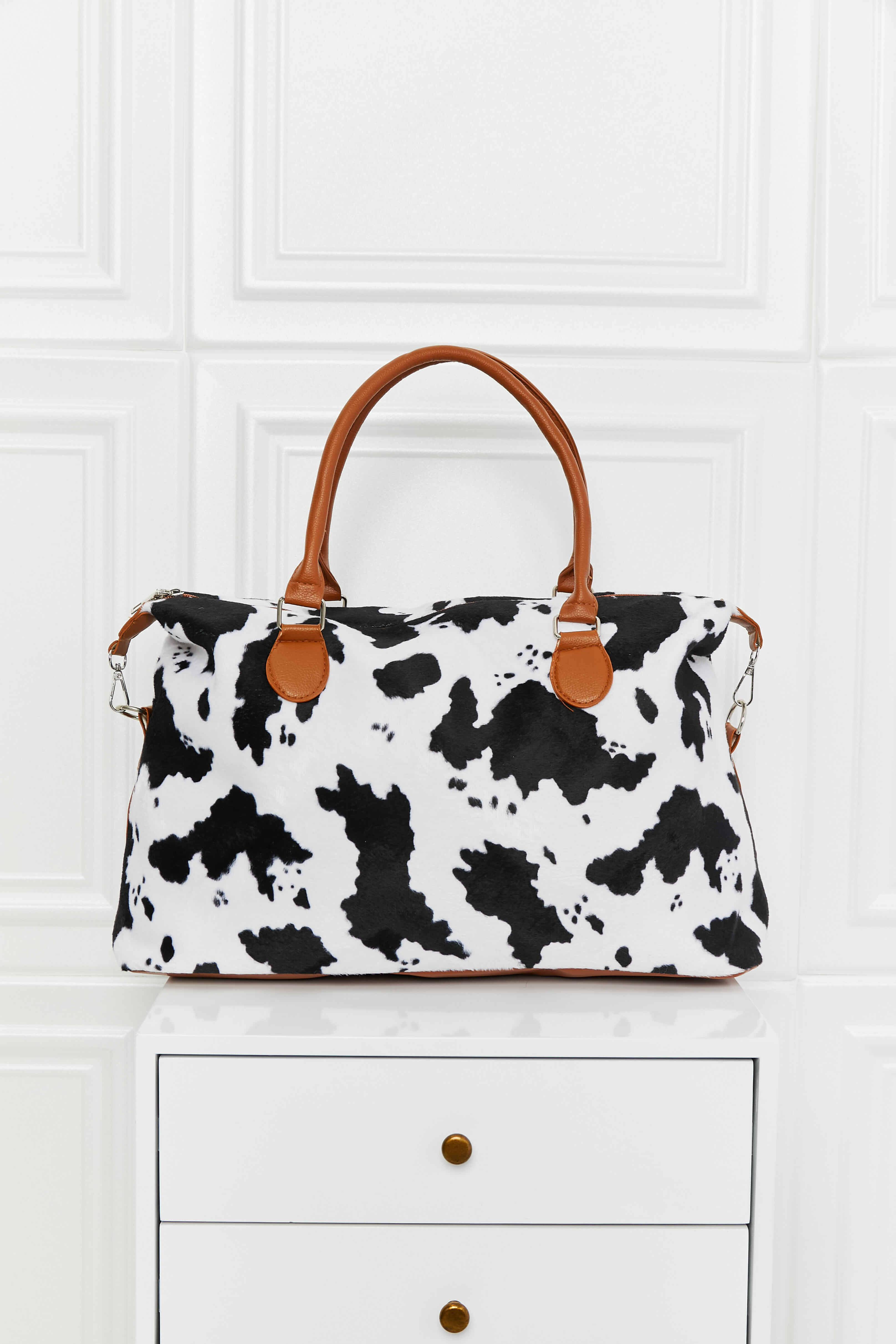 Animal Print Brushed Weekender Bag - All In The Bag
