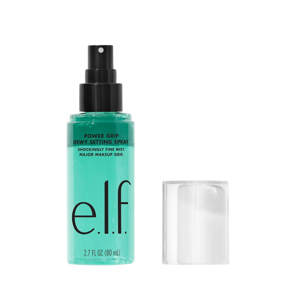 e.l.f. Power Grip Dewy Setting Spray, Ultra Fine Mist Made With Hyaluronic Acid, Grips Makeup For A Hydrated, Dewy Finish, Vegan & Cruelty-Free