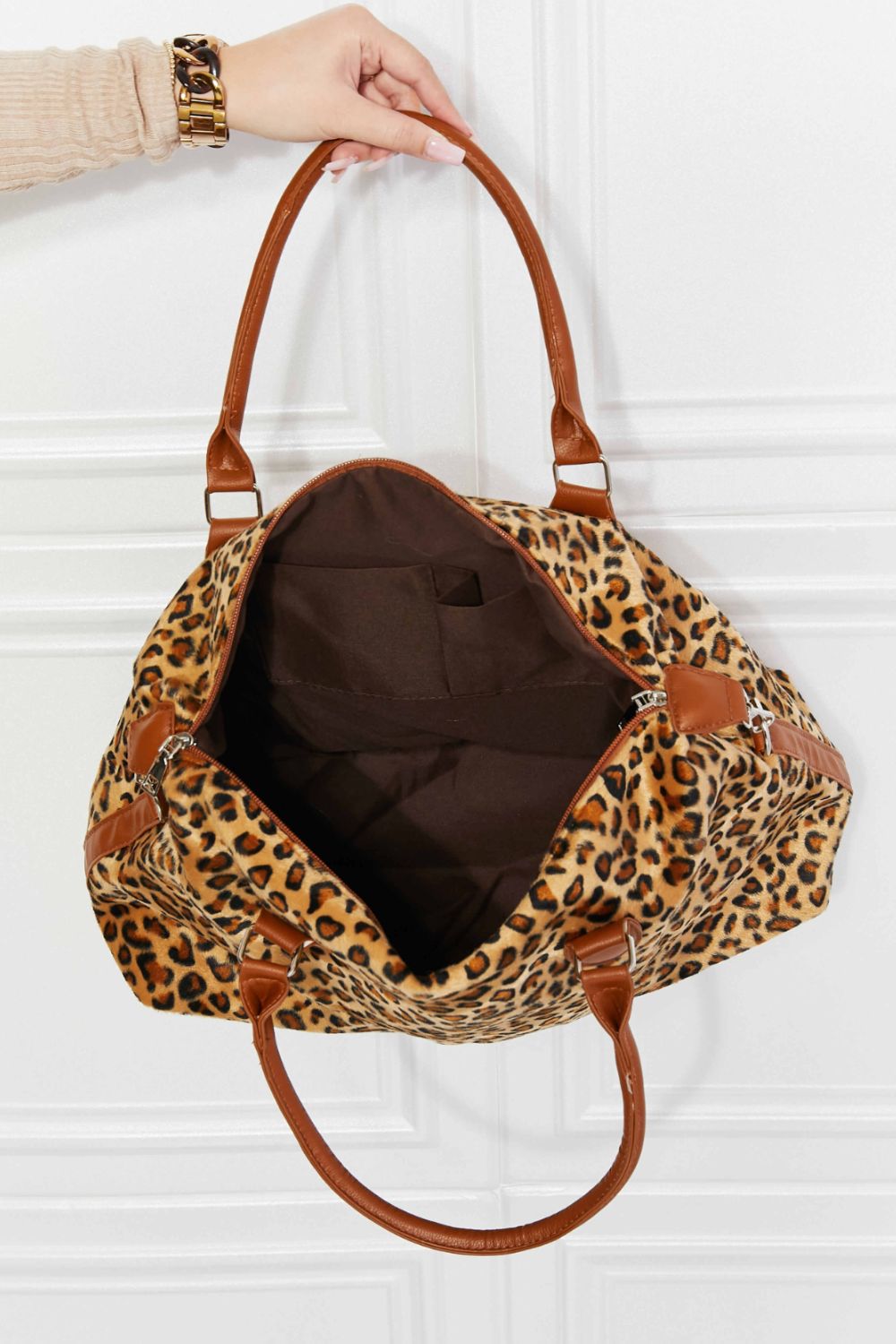 Animal Print Brushed Weekender Bag - All In The Bag