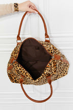 Animal Print Brushed Weekender Bag - All In The Bag