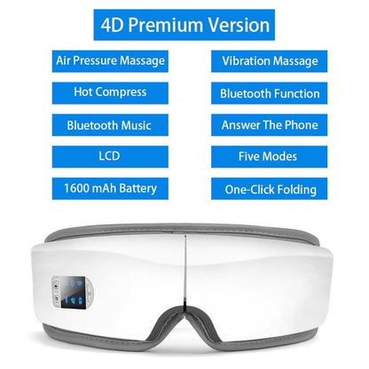 4D Smart Airbag Vibration Eye Care Massager - All In The Bag 