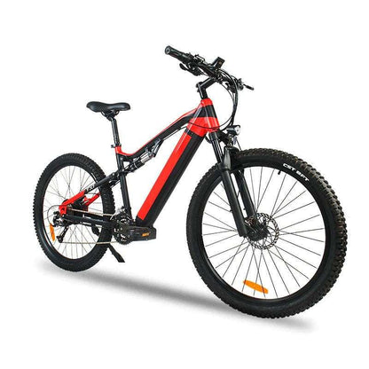 500W Electric Bike - 27.5 Inches 500W 48V 27 Speed Blue Ebike - Bafang Motor - All In The Bag 