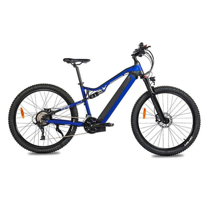 500W Electric Bike - 27.5 Inches 500W 48V 27 Speed Blue Ebike - Bafang Motor - All In The Bag 