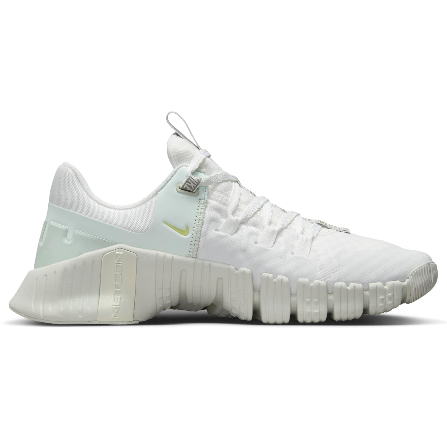 Nike Free Metcon 5 Premium Women's Workout Shoes (FJ1548-100, Summit White/Sea Glass/Barely Green/Light Lemon Twist)