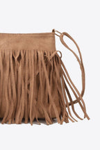 Adored PU Leather Crossbody Bag with Fringe - All In The Bag