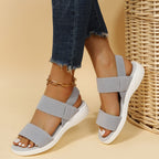 Rubber Open Toe Low Heel Sandals - All In The Bag
