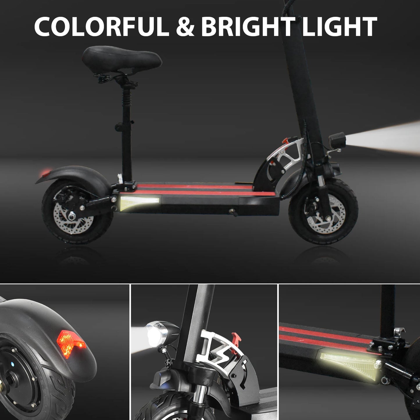 800W Motor E-Scooter/Electric Scooter for Adults 28MPH, 48V 15AH Folding Commute Elorbing electric scooter,Up to 31 Miles Range