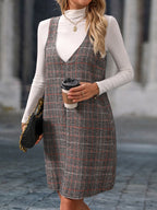 V-Neck Wide Strap Mini Dress - All In The Bag