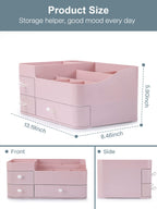 Large Makeup Organizer with Drawers for Vanity or Bathroom