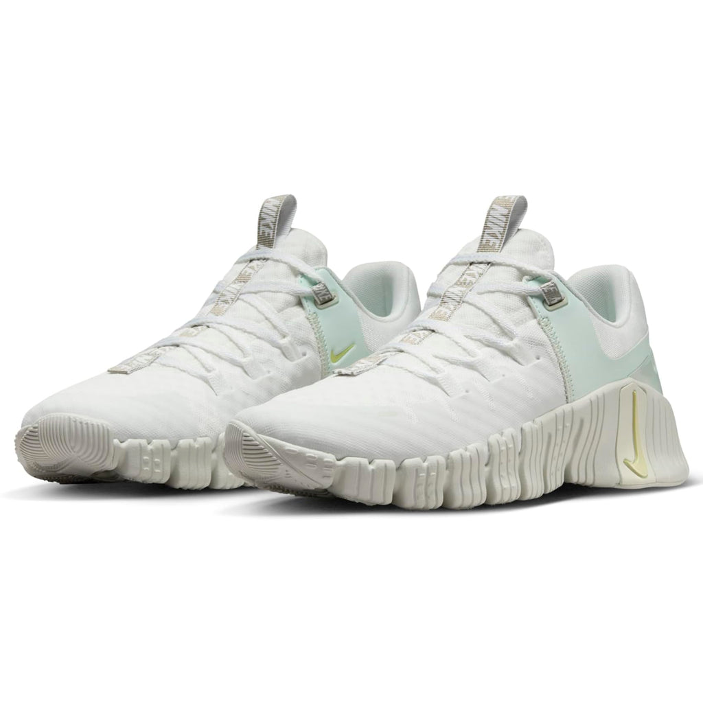 Nike Free Metcon 5 Premium Women's Workout Shoes (FJ1548-100, Summit White/Sea Glass/Barely Green/Light Lemon Twist)