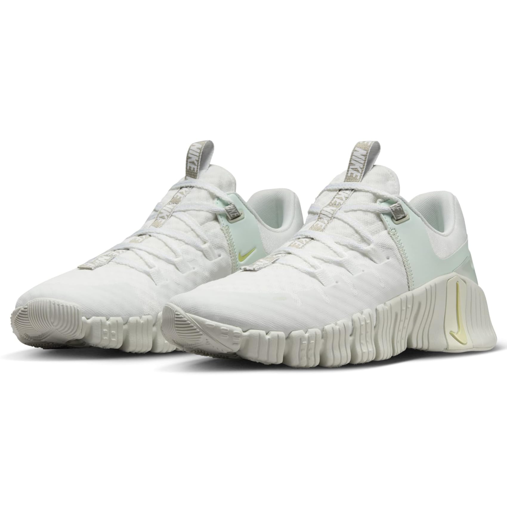 Nike Free Metcon 5 Premium Women's Workout Shoes (FJ1548-100, Summit White/Sea Glass/Barely Green/Light Lemon Twist)