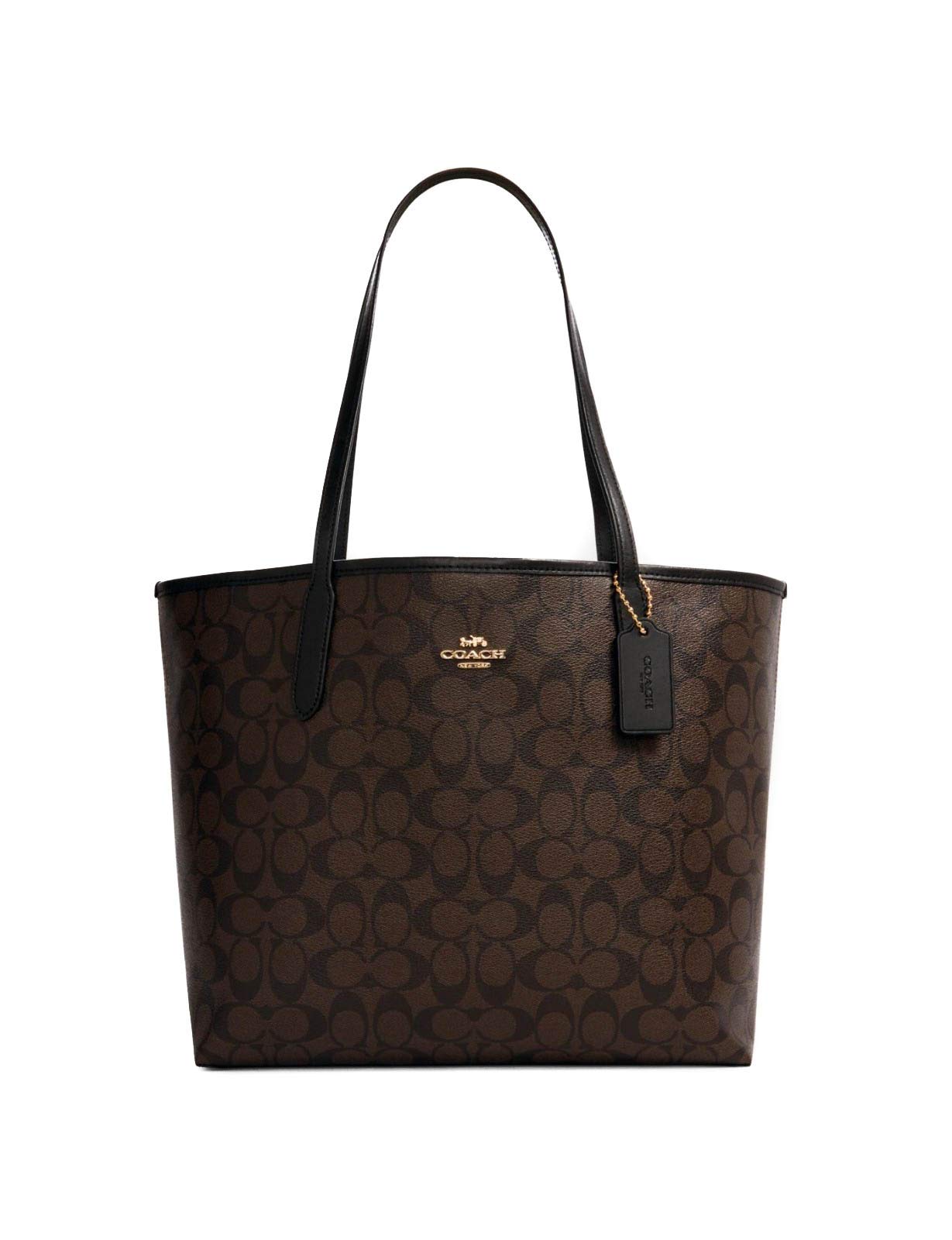 COACH Women's Shoulder City Tote, One Size