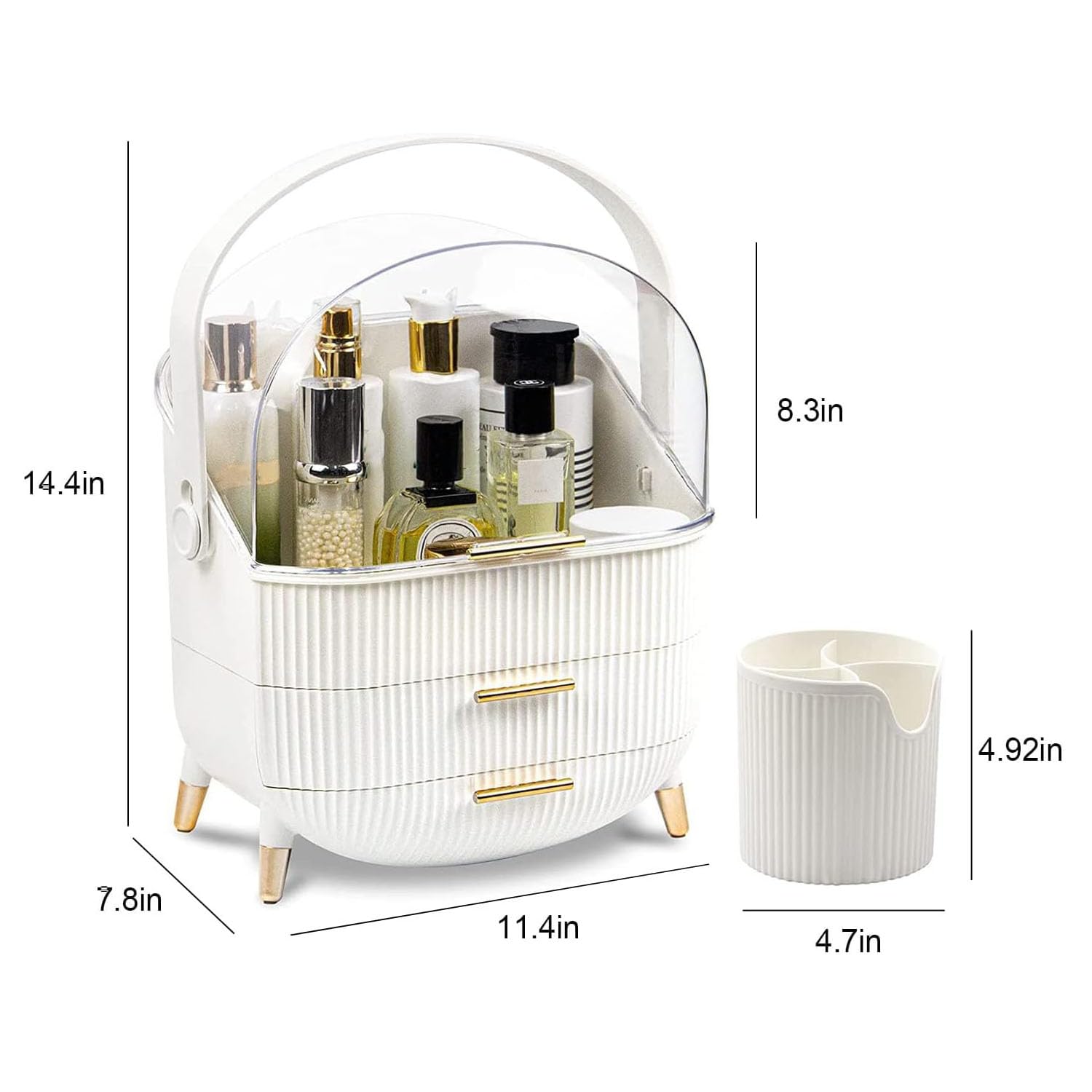 Makeup Organizer with Clear Top