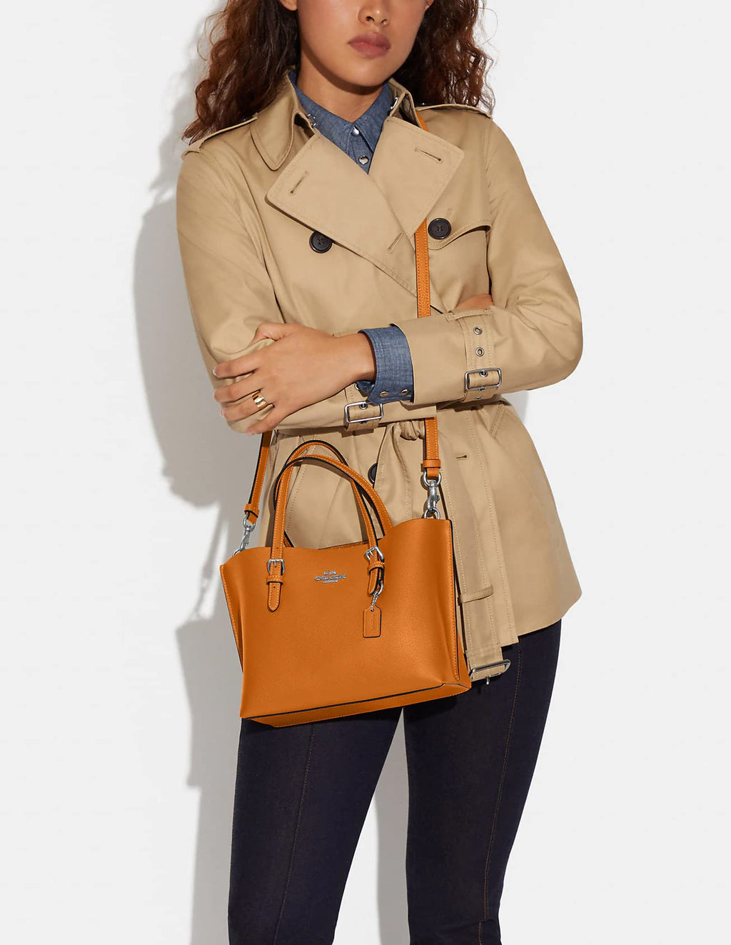 COACH Women's Shoulder City Tote, One Size