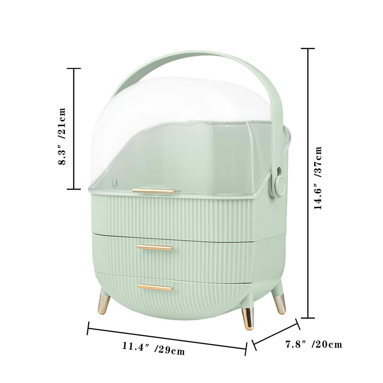 Makeup Organizer with Clear Top