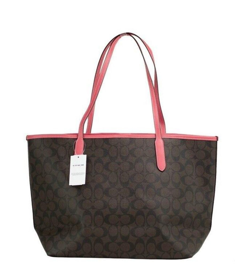 COACH Women's Shoulder City Tote, One Size