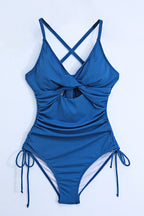 Cutout V-Neck Spaghetti Strap One-Piece Swimwear - All In The Bag