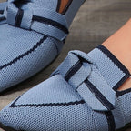 Bow Contrast Trim Point Toe Loafers - All In The Bag
