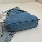 Adjustable Strap Denim Shoulder Bag - All In The Bag