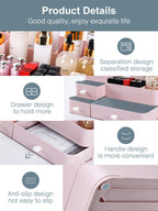 Large Makeup Organizer with Drawers for Vanity or Bathroom