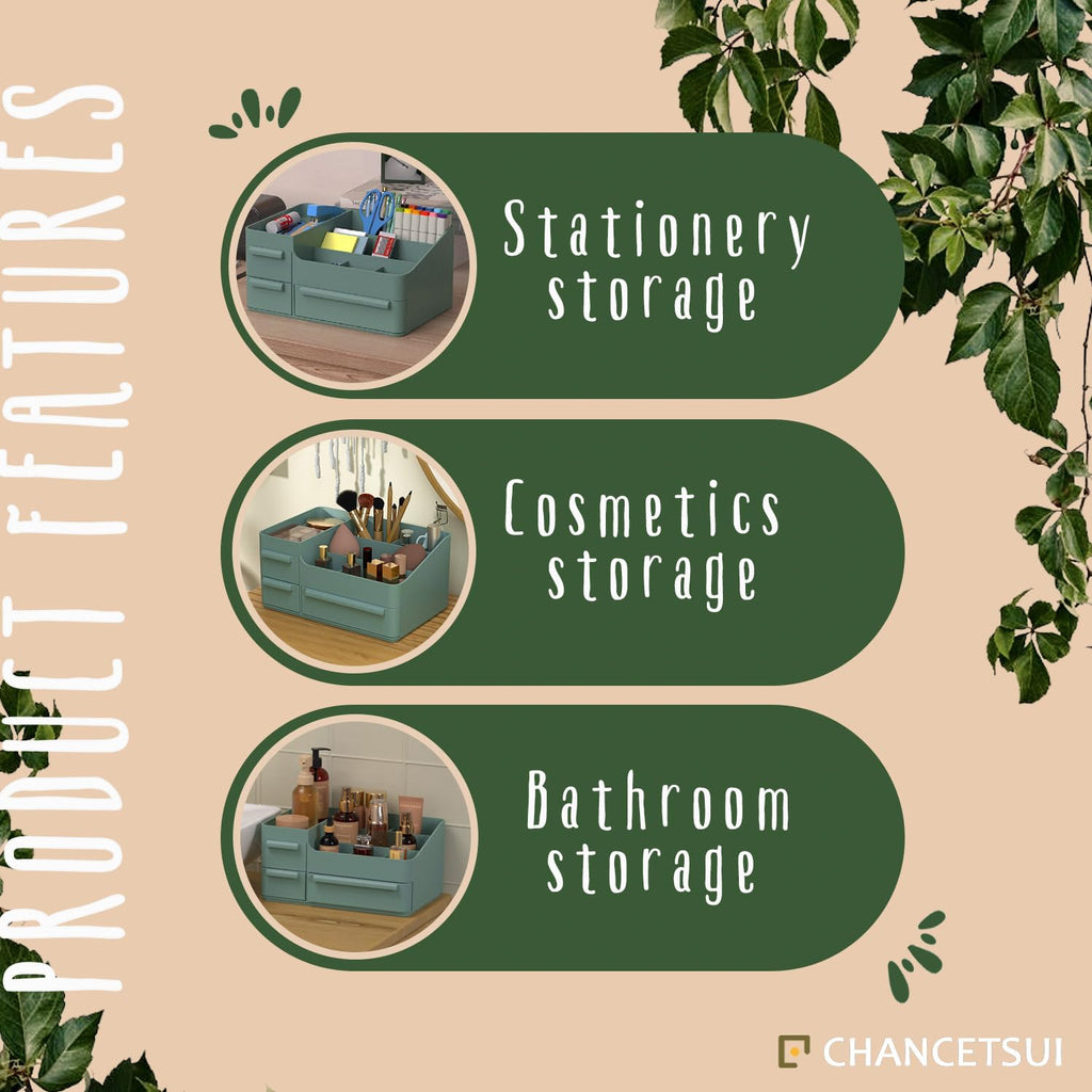 CHANCETSUI Makeup Organizer with Drawer for Vanity