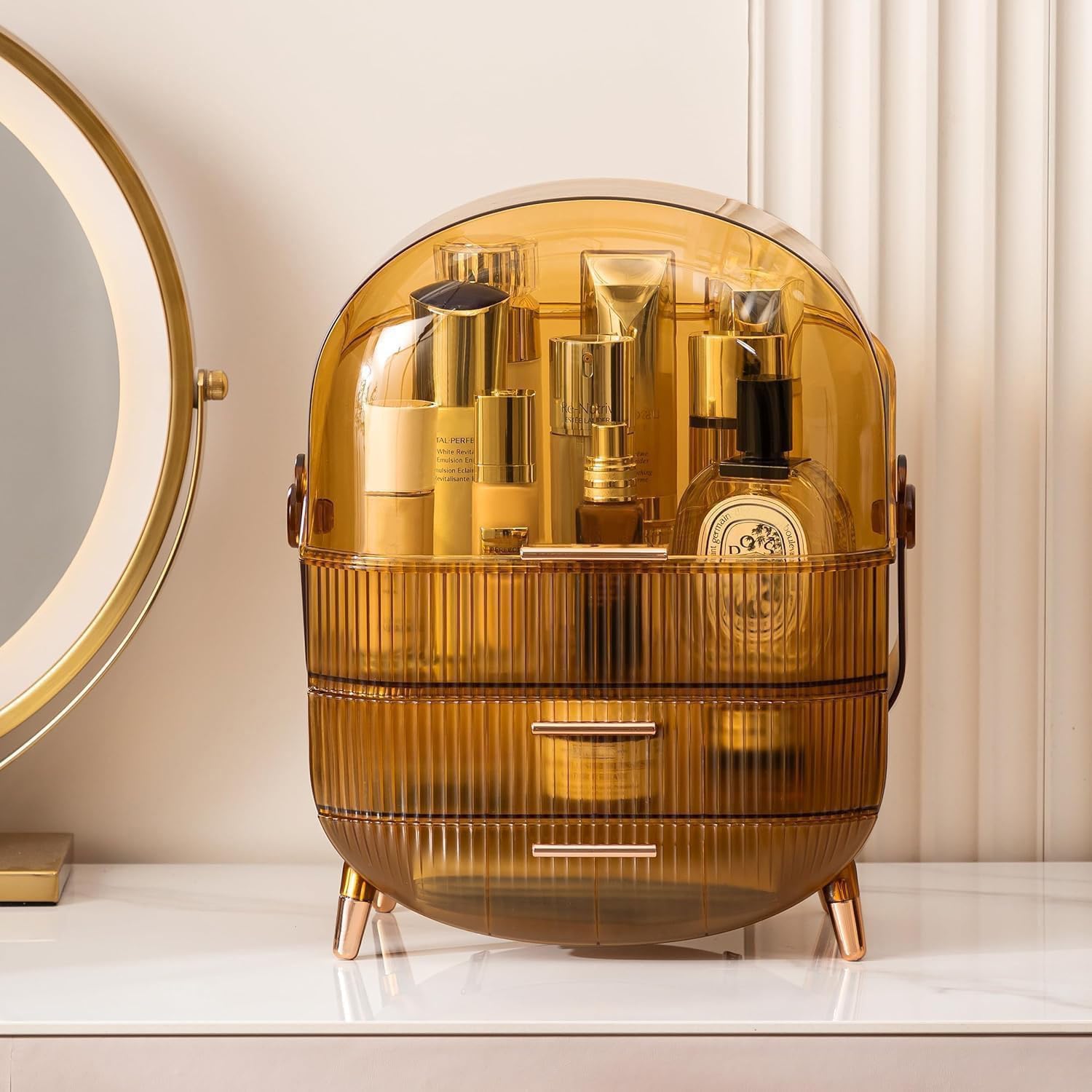 Makeup Organizer with Clear Top