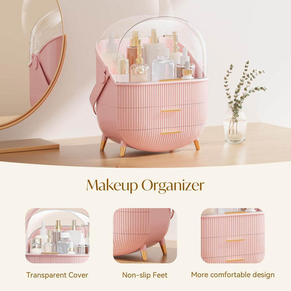Makeup Organizer with Clear Top