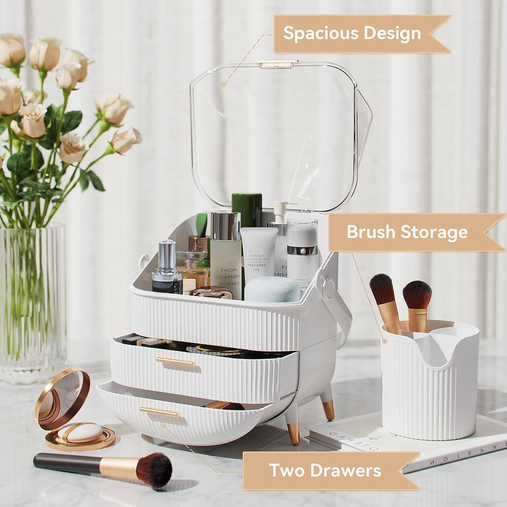 Makeup Organizer with Clear Top