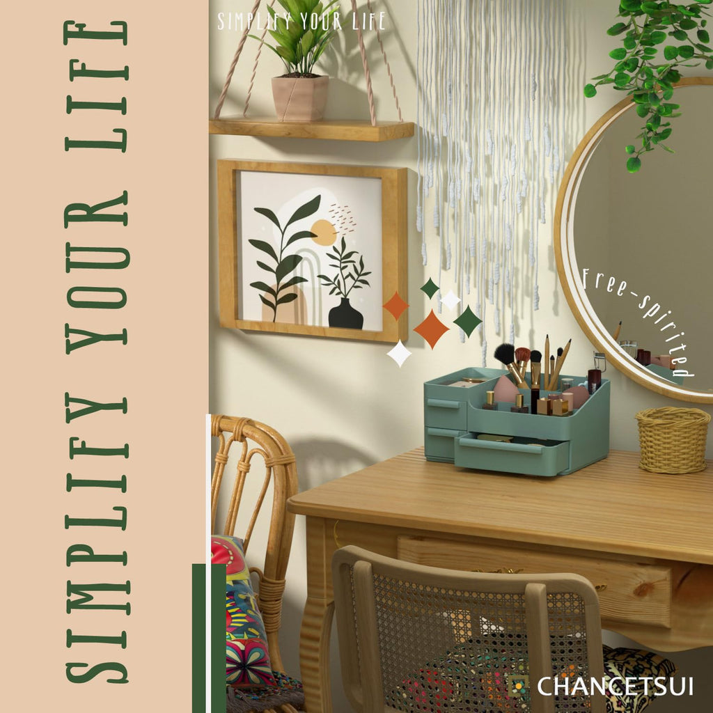 CHANCETSUI Makeup Organizer with Drawer for Vanity