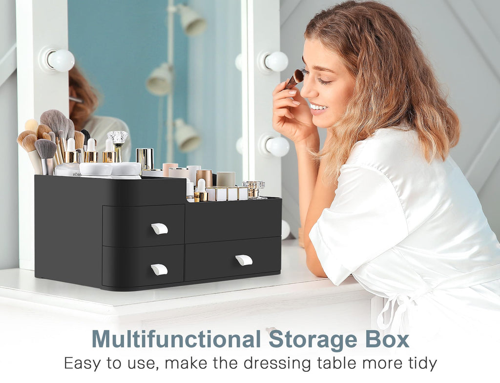 Large Makeup Organizer with Drawers for Vanity or Bathroom