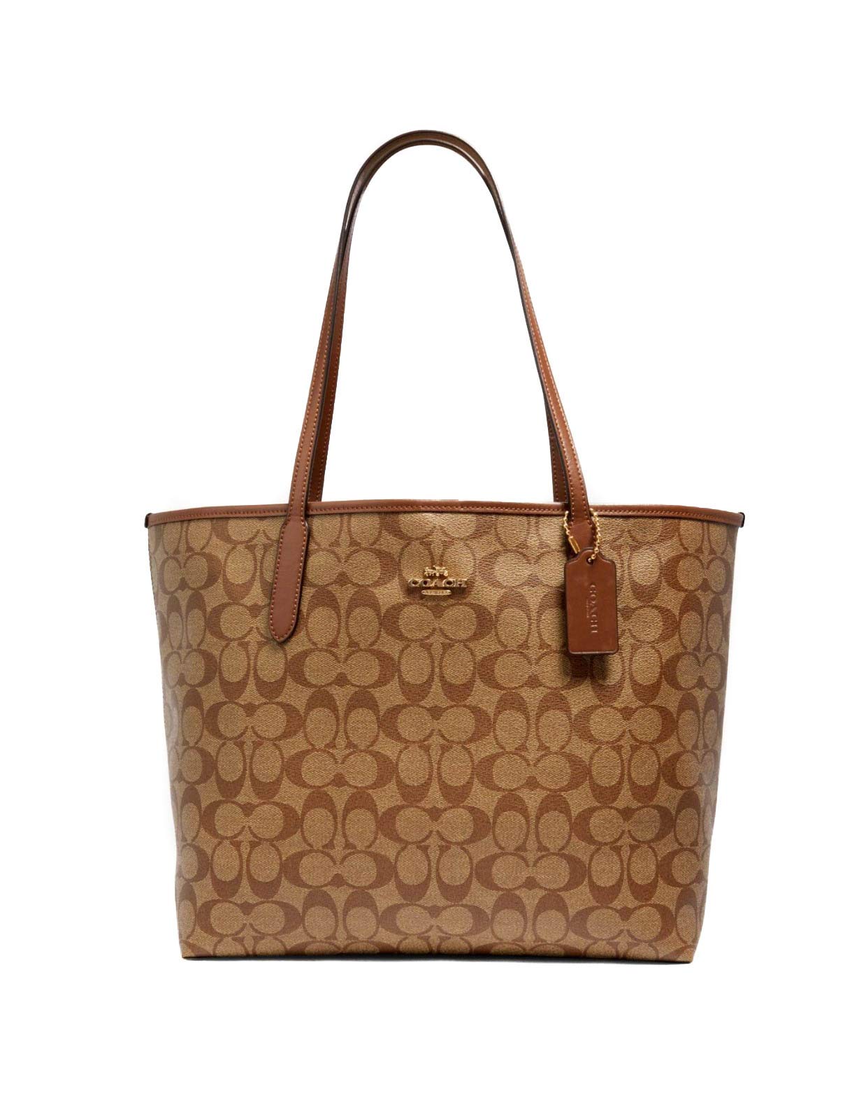 COACH Women's Shoulder City Tote, One Size
