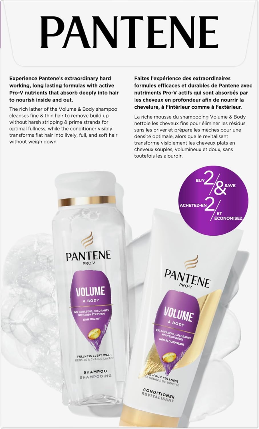 Pantene Sheer Volume, 2 Pack