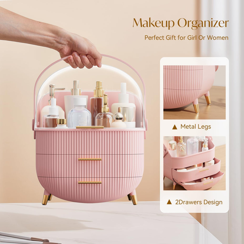 Makeup Organizer with Clear Top