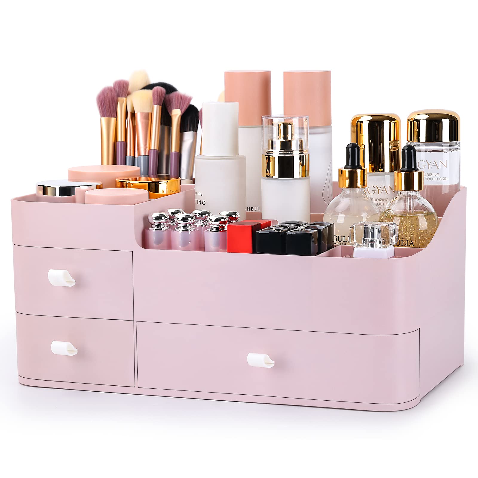 Large Makeup Organizer with Drawers for Vanity or Bathroom