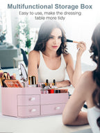 Large Makeup Organizer with Drawers for Vanity or Bathroom