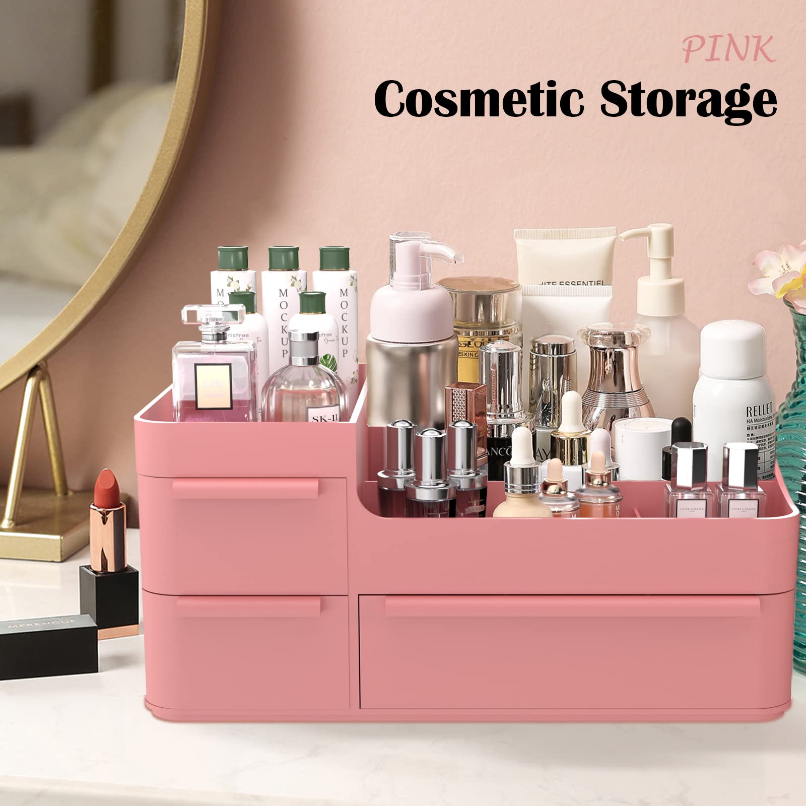 CHANCETSUI Makeup Organizer with Drawer for Vanity