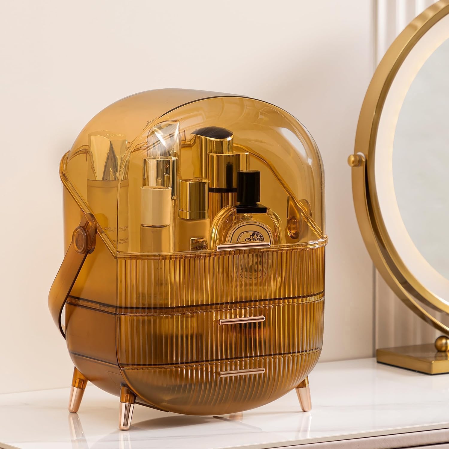 Makeup Organizer with Clear Top