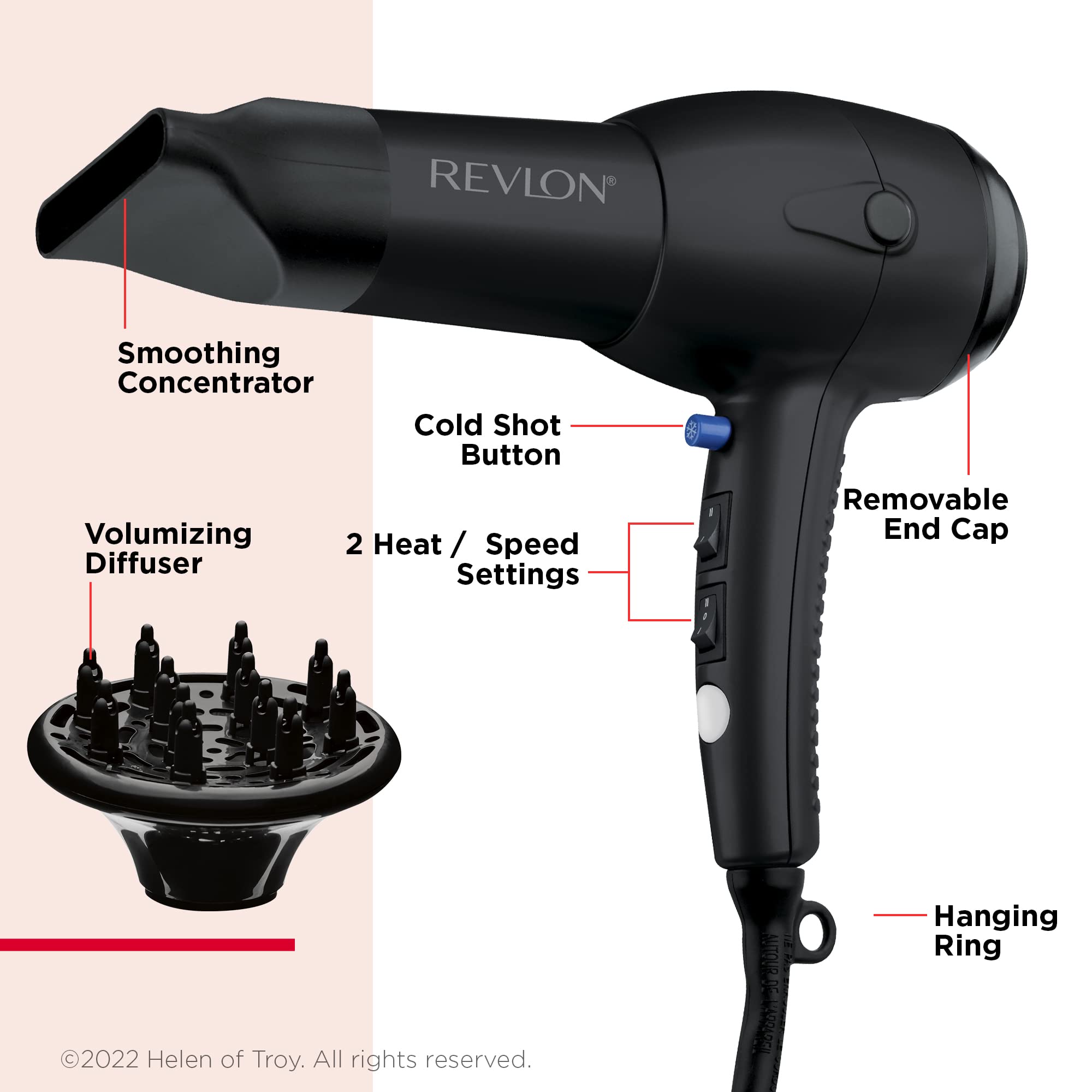Revlon RV544FBLK Ionic Hair Dryer