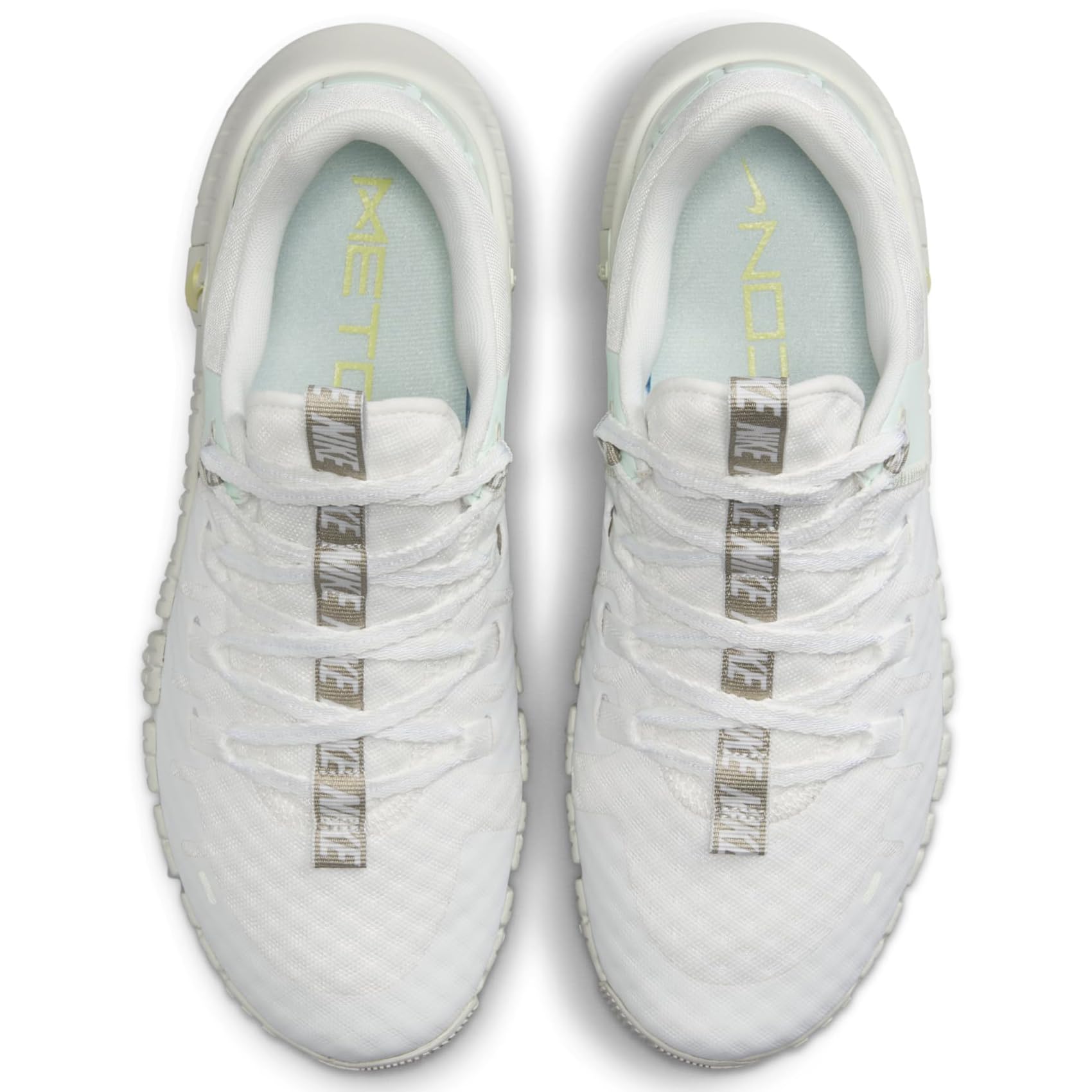 Nike Free Metcon 5 Premium Women's Workout Shoes (FJ1548-100, Summit White/Sea Glass/Barely Green/Light Lemon Twist)