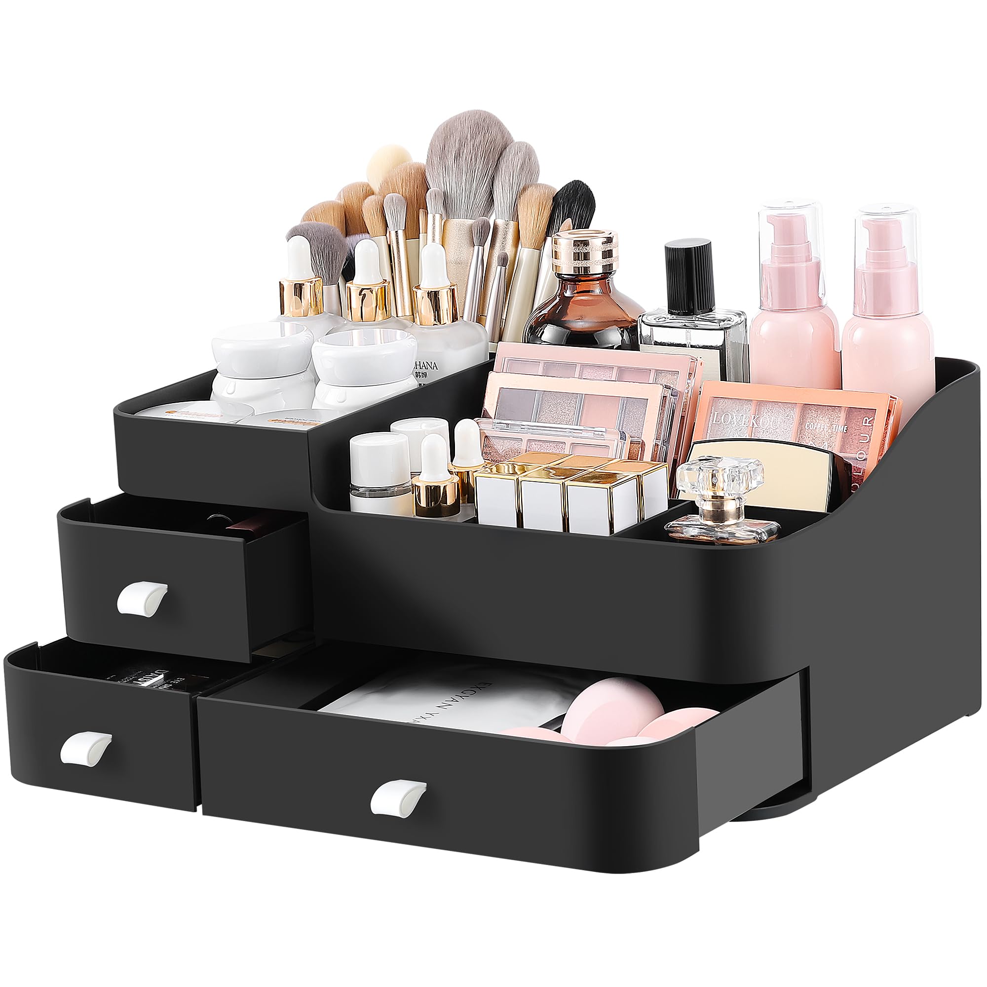 Large Makeup Organizer with Drawers for Vanity or Bathroom