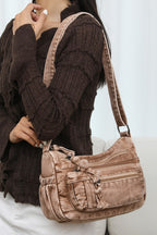 Adjustable Strap Denim Crossbody Bag - All In The Bag