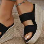 Open Toe Platform Wedge Sandals - All In The Bag