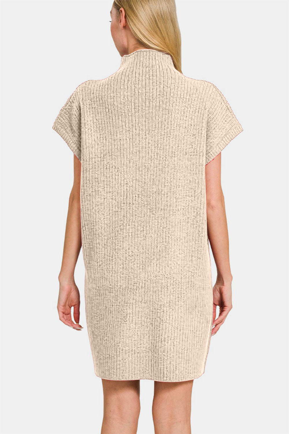 Zenana Short Sleeve Sweater Mini Dress - All In The Bag